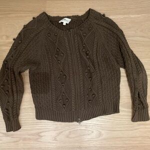 Isabel Marant Etoile cotton Pom Pom cardigan Olive size 1